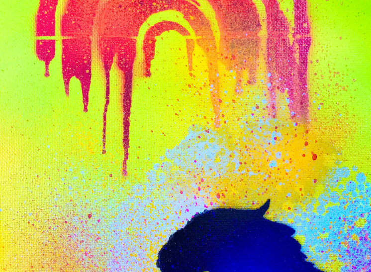 Yellow Crow, Red Paint, 8