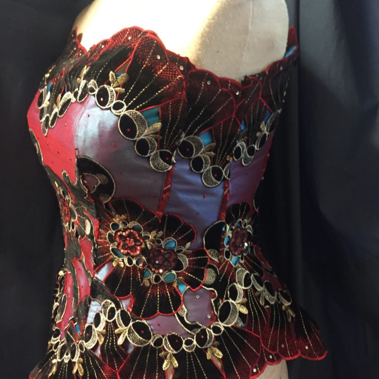 Satin and Lace Overlay Corset Project, 2018 - Costumes